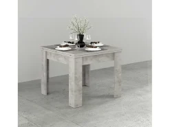 Mesa de comedor diseño moderno extensible en forma de libro 90-180 x 90 cm Jesi Raw