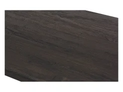 Mesa de comedor EDWAR de 200cm de longitud en decoración de madera marrón oscuro, ideal para un comedor acogedor.