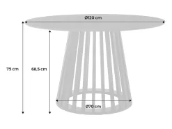 Mesa de comedor efecto madera de 4 plazas nogal