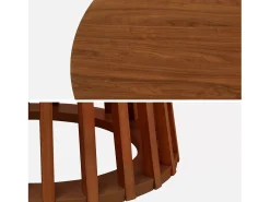Mesa de comedor efecto madera de 4 plazas nogal