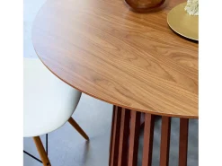 Mesa de comedor efecto madera de 4 plazas nogal