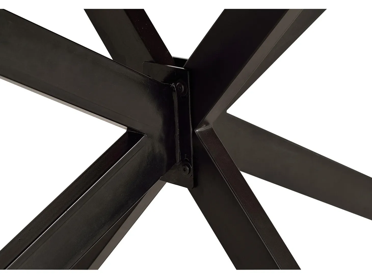 Mesa de comedor en madera acacia natural y patas de metal negro