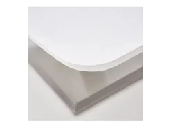 Mesa de comedor en V extensible Clari lacada en blanco