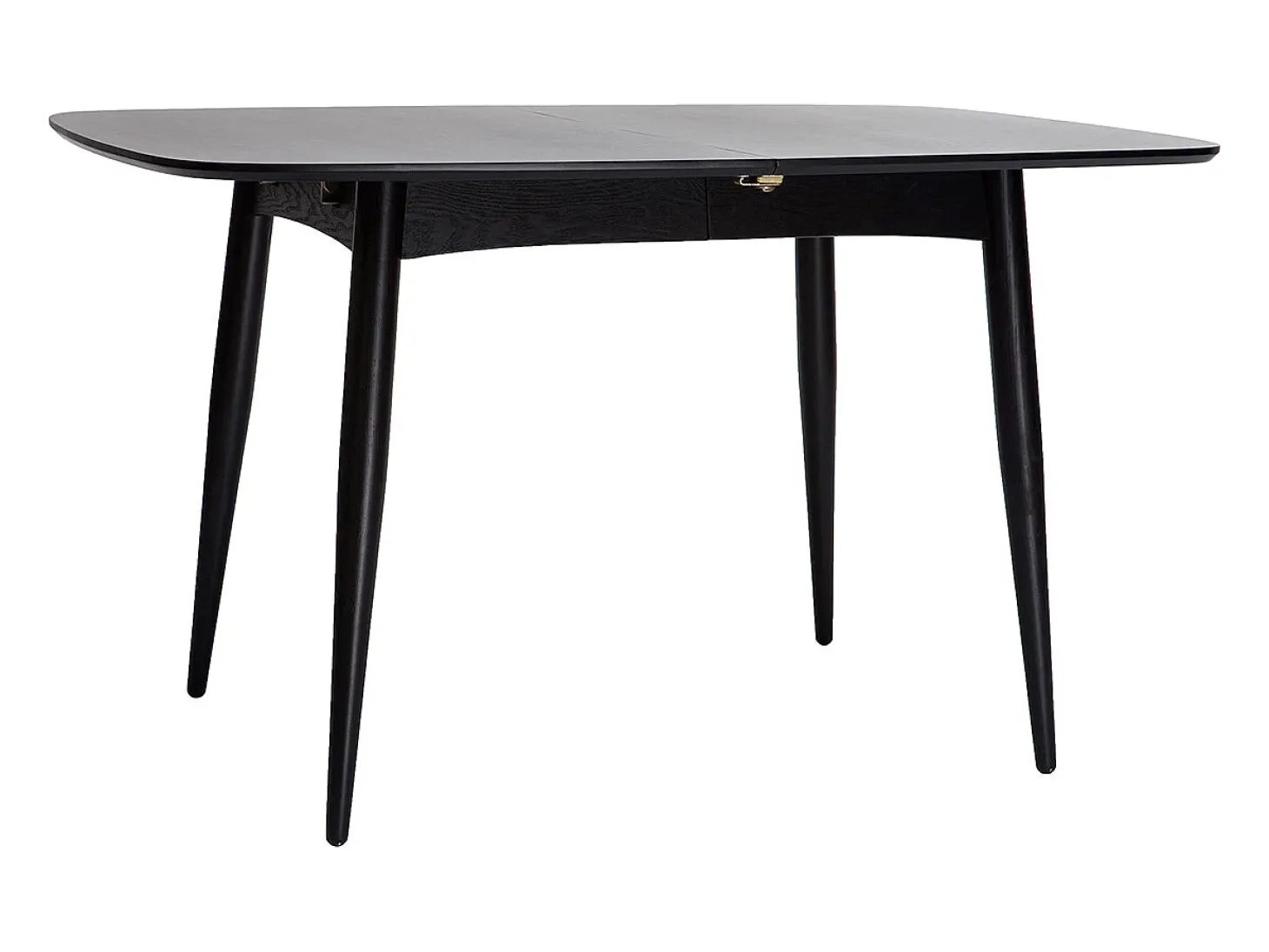 Mesa de comedor extensible madera negra L130-160 cm NORDECO
