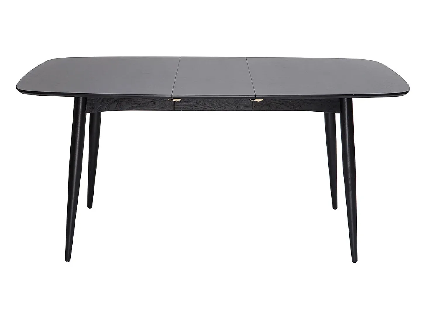 Mesa de comedor extensible madera negra L130-160 cm NORDECO