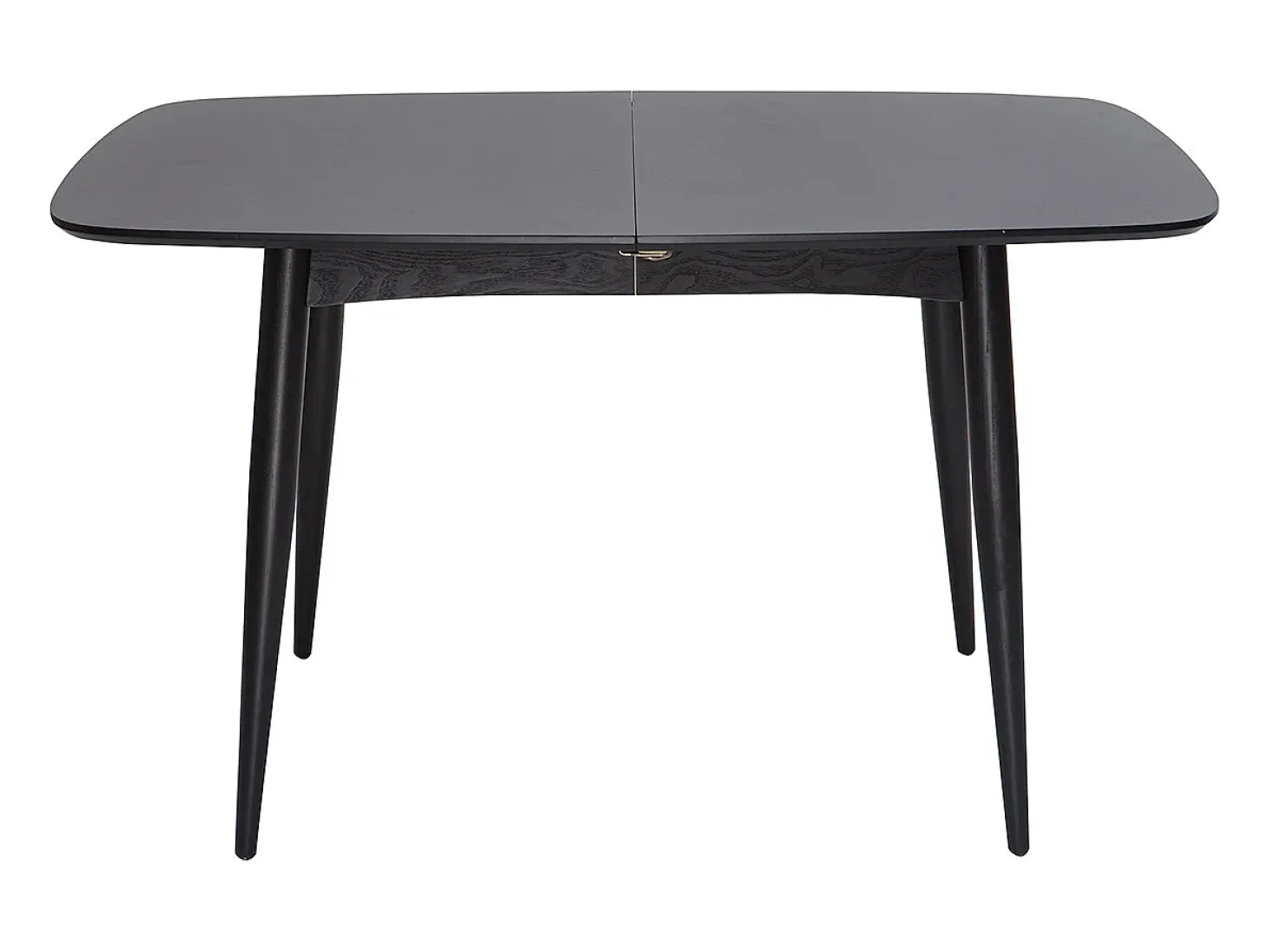 Mesa de comedor extensible madera negra L130-160 cm NORDECO