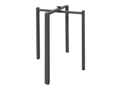 Mesa de comedor extensible tiroz-Color Blanco-Soporte 2 pies-5 alargaderas gruesas-Ancho extensible