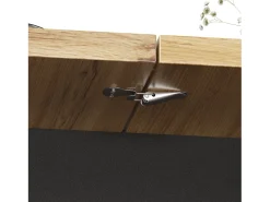 Mesa de comedor extensible con 2 puertas - Mesa de comedor plegable con diseño de cuadros - negra - para cocina y salón