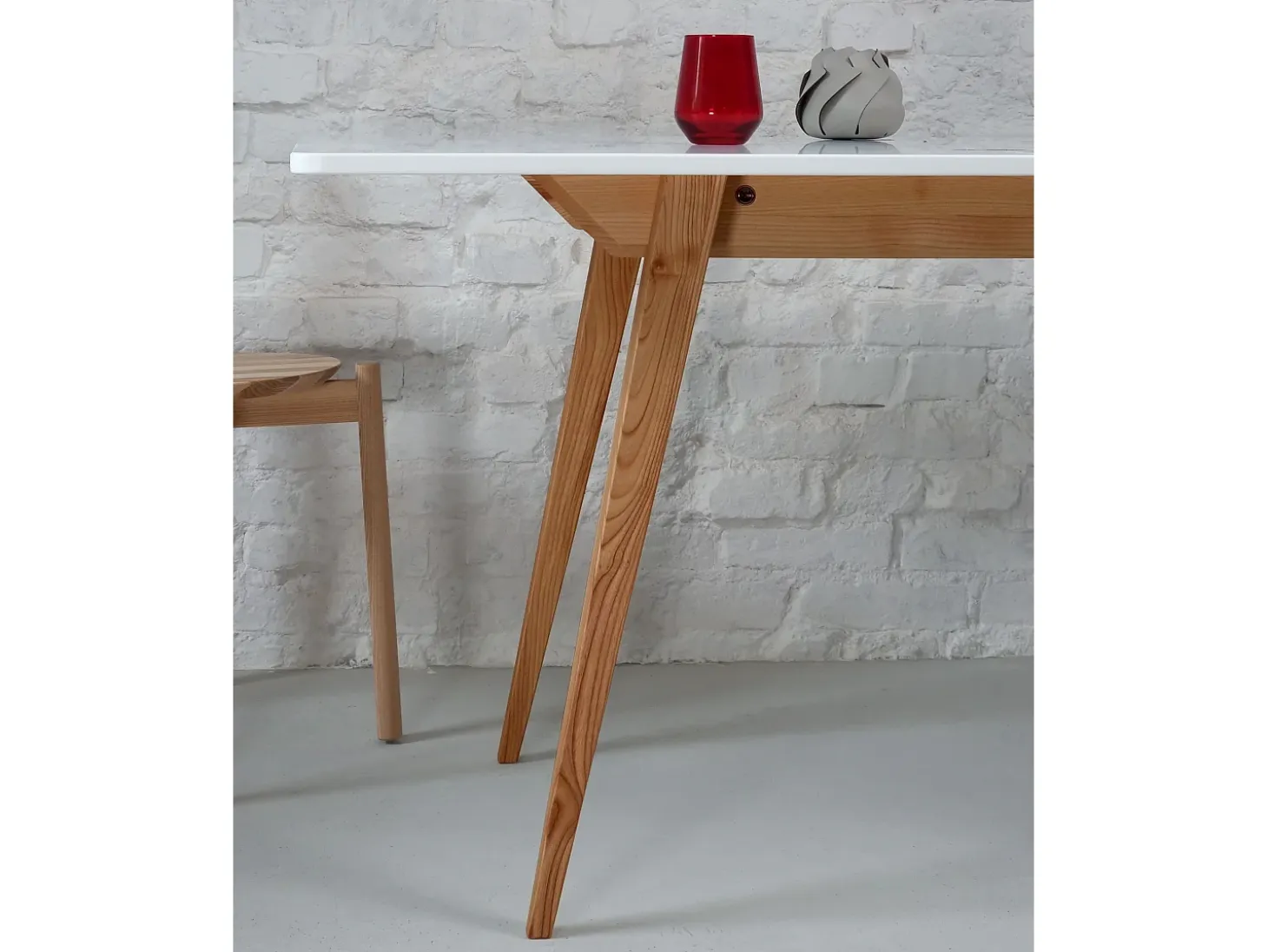 Mesa de comedor extensible 90 x 65 cm Envelope Marrón Beige Roble