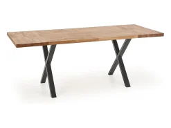 Mesa de comedor extensible de roble macizo y metal 120cm Vinus - Extensiones (2x40cm)