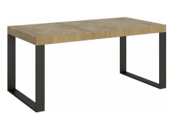 Mesa de comedor extensible tiroz-Color Blanco-Soporte 4 pies-Alargaderas -Ancho extensible