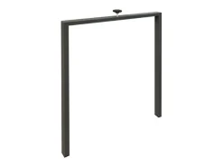 Mesa de comedor extensible Karry evolución-Color Gris cemento-Soporte 2 pies-Ancho extensible