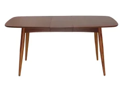 Mesa de comedor extensible en nogal natural L130-160 cm NORDECO
