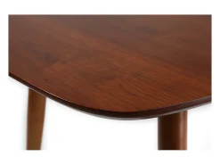 Mesa de comedor extensible en nogal natural L130-160 cm NORDECO