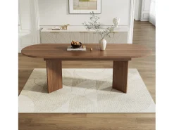 Mesa de comedor extensible - 160/200 x 90 x 75 cm - para 4 a 6 personas - estilo sencillo - MDF - marrón