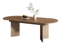 Mesa de comedor extensible - 160/200 x 90 x 75 cm - para 4 a 6 personas - estilo sencillo - MDF - marrón