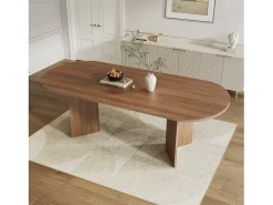 Mesa de comedor extensible - 160/200 x 90 x 75 cm - para 4 a 6 personas - estilo sencillo - MDF - marrón