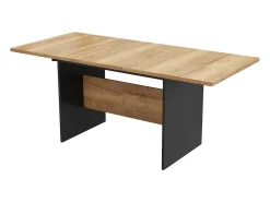 Mesa de comedor extensible 140-180 cm, mesa de cocina rectangular, aspecto madera, tablero extensible 140-180 cm, adecuada para 4 a 6 personas