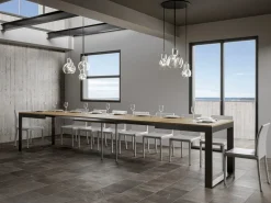 Mesa de comedor extensible tiroz evolución-Blanco-2 pies-180 à 284cm