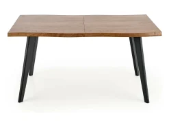 Mesa de comedor extensible de aspecto roble con patas de madera negra Milwaukee