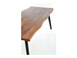 Mesa de comedor extensible de aspecto roble con patas de madera negra Milwaukee