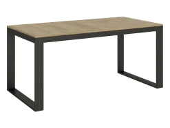 Mesa de comedor extensible tiroz evolución-Gris cemento-4 pies-180 à 440cm