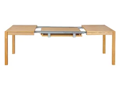 Mesa de comedor extensible acabado roble L125-238 cm AGALI
