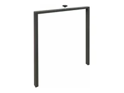 Mesa de comedor extensible tiroz-Color Blanco-Soporte 4 pies-5 alargaderas finas-Ancho extensible