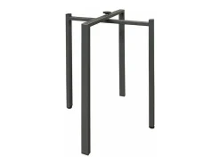 Mesa de comedor extensible de madera Ribo-Color Marrón-Soporte 4 pies-Alargaderas -Ancho extensible