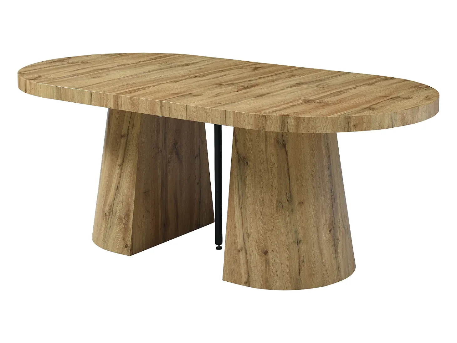 Mesa de comedor extensible para 6 a 12 personas en MDF - Natural Claro - CLOEVA