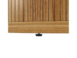 Mesa de comedor extensible, 118-158 cm, nogal, mesa de comedor redonda con espacio de almacenamiento