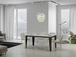 Mesa de comedor extensible evolución Flavio-Color Blanco-Ancho extensible 160x200cm