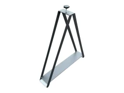 Mesa de comedor extensible Karry-Color Marrón-Base y soporte con ruedas-Ancho extensible
