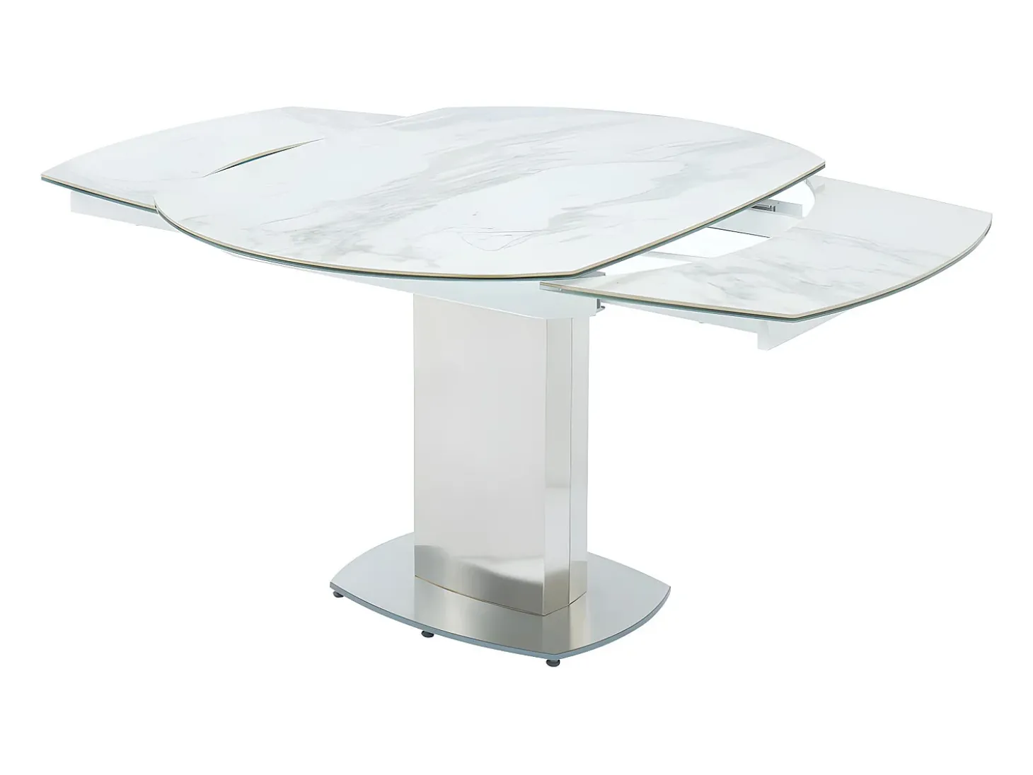 Mesa de comedor extensible. Cerámica y acero. TALICIA
