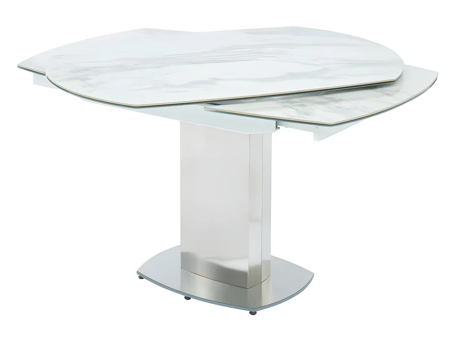 Mesa de comedor extensible. Cerámica y acero. TALICIA