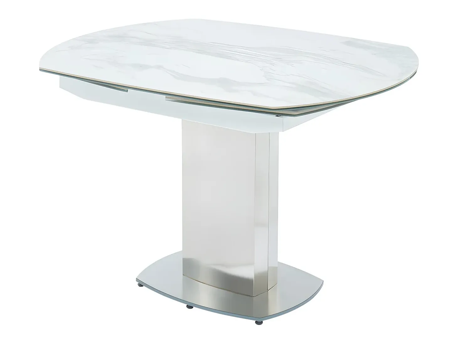 Mesa de comedor extensible. Cerámica y acero. TALICIA