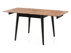 Mesa de comedor extensible para 4 en mármol negro 80 cm KAVALA