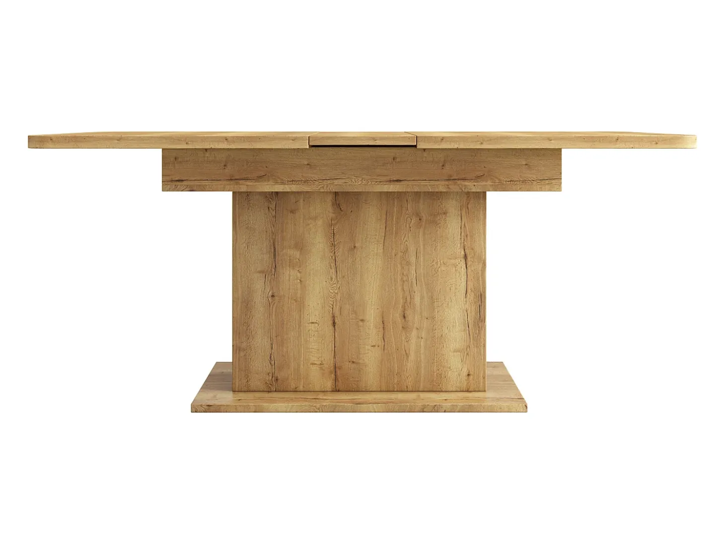 Mesa de comedor extensible para 4 a 6 personas con estantes de almacenamiento - 110/130 x 70 x 75 cm - Tablero de partículas - Natural