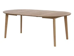 Mesa de comedor extensible para 4 a 8 personas chapado de roble - Natural - MARIZEL