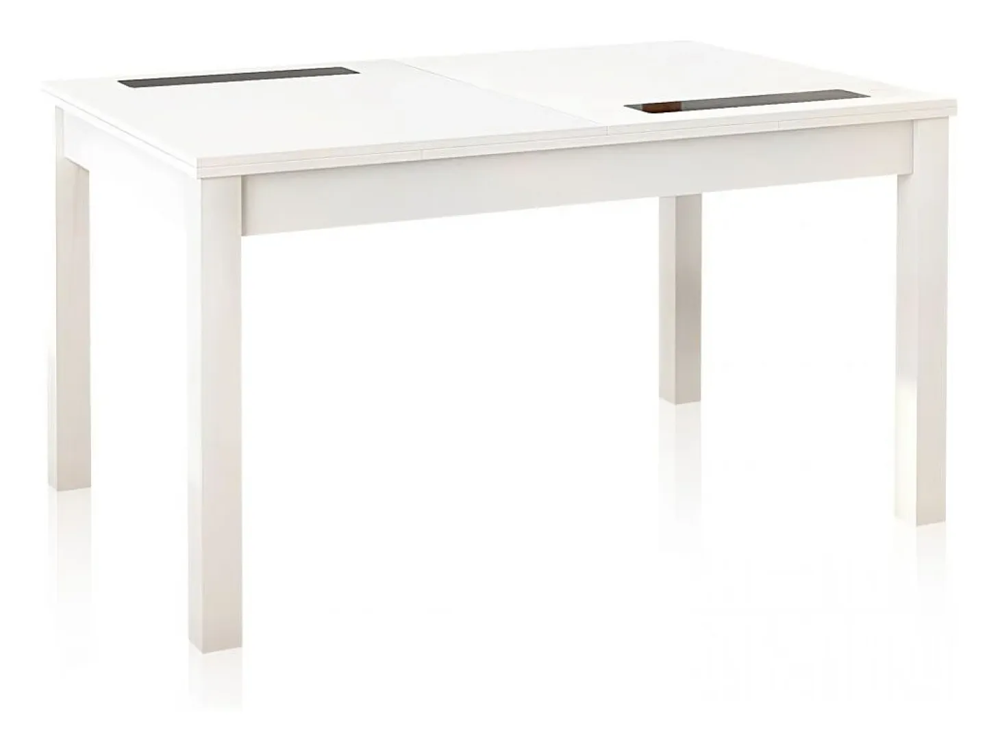 Mesa de comedor extensible Nuka Blanco