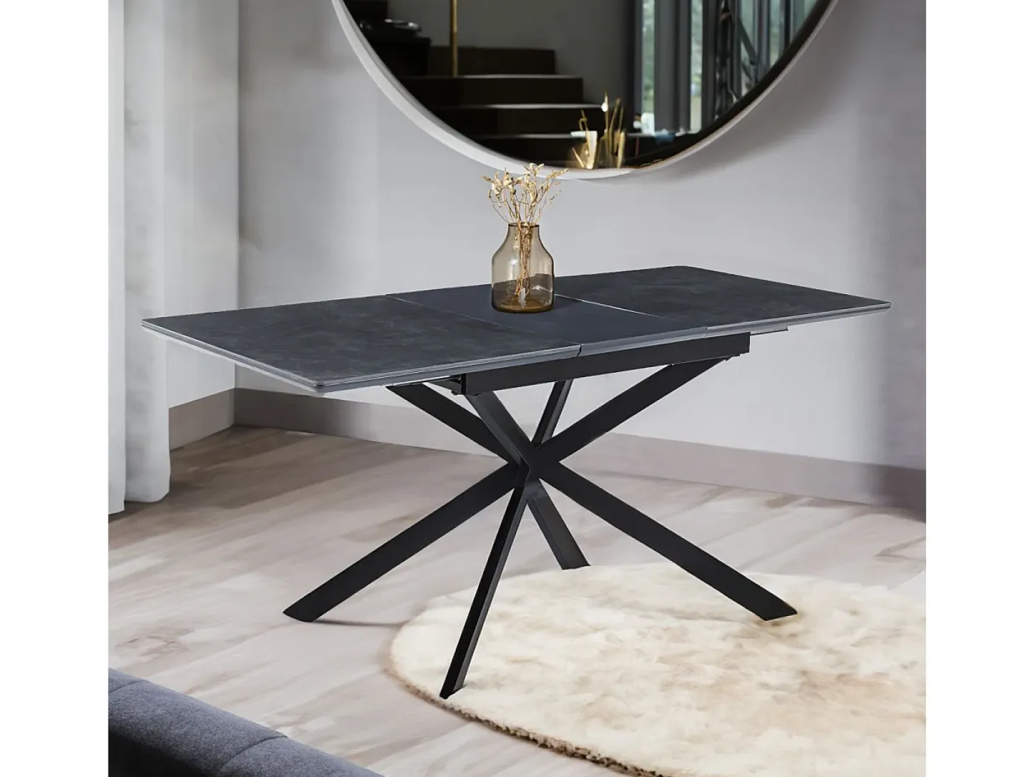 Mesa de comedor extensible Onix Negro