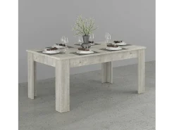 Mesa de comedor extensible moderna 140-190 x 90 cm Jesi Gris