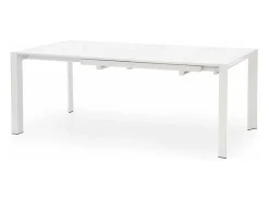 Mesa de comedor extensible Mike lacada en blanco - 130cm / 250cm