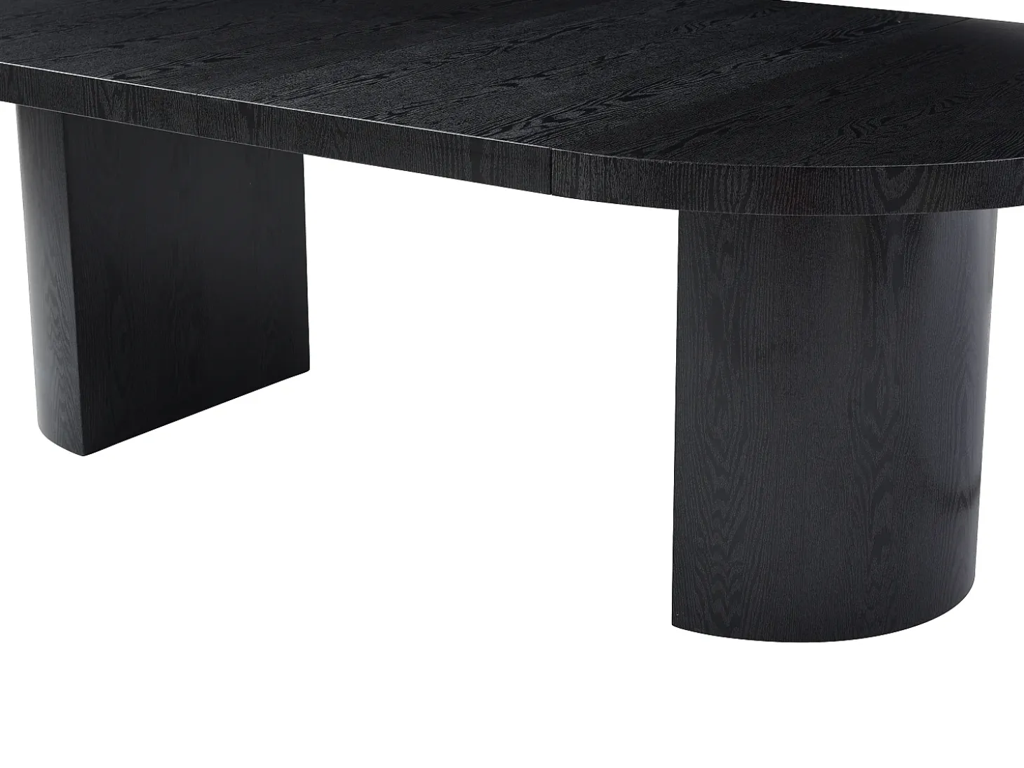 Mesa de comedor extensible 4 a 12 personas de MDF - Negro - SIDRINA