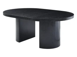 Mesa de comedor extensible 4 a 12 personas de MDF - Negro - SIDRINA