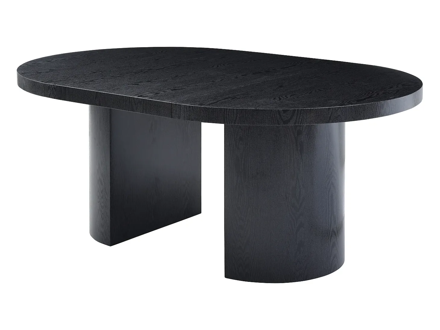 Mesa de comedor extensible 4 a 12 personas de MDF - Negro - SIDRINA