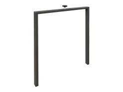 Mesa de comedor extensible tiroz-Color Marrón-Soporte 2 pies-Alargaderas -Ancho extensible
