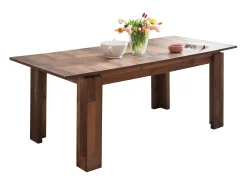 Mesa de comedor extensible 160/200 cm roble rústico Koryne