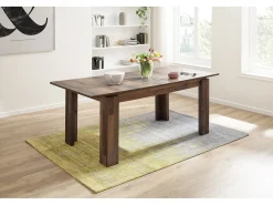 Mesa de comedor extensible 160/200 cm roble rústico Koryne