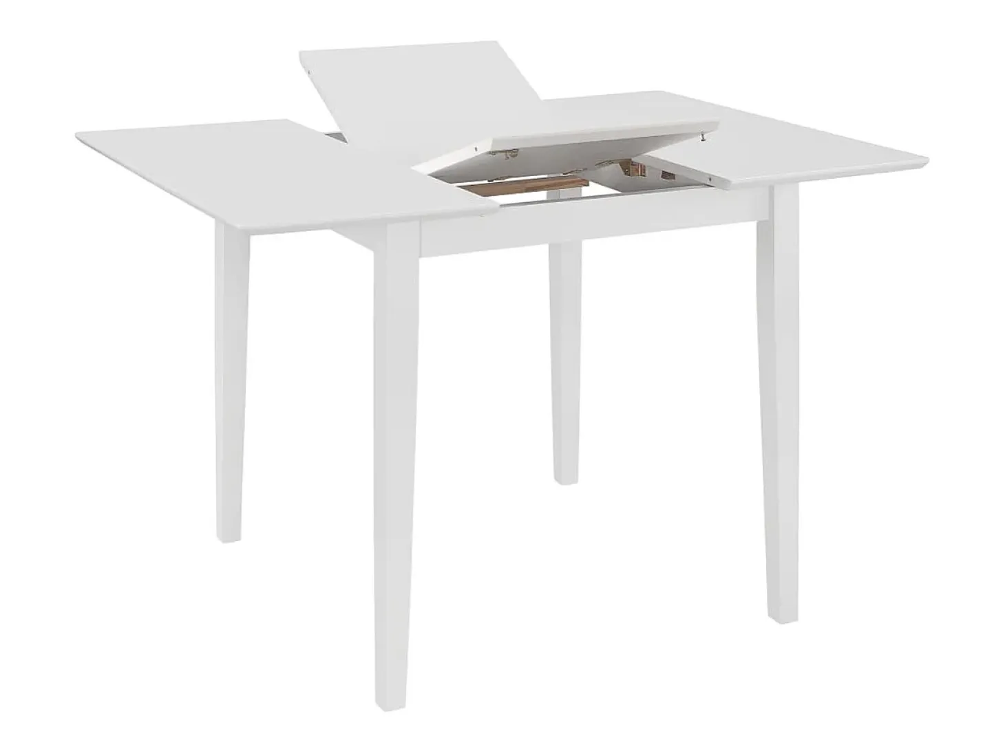 Mesa de comedor extensible MDF blanca (80-120)x80x74 cm ES676353